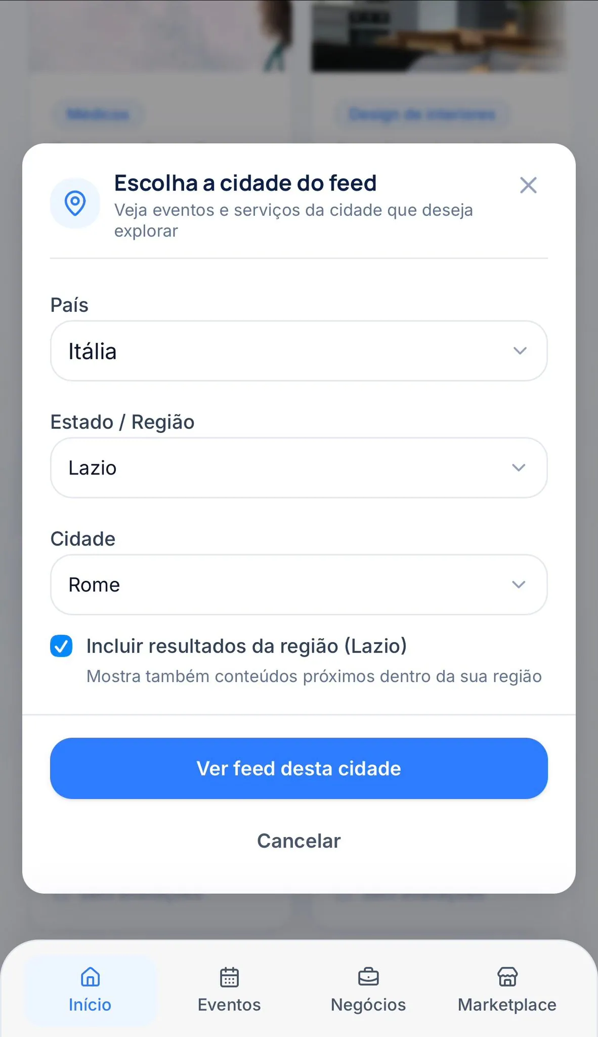 Feed local de tu ciudad con las primeras tarjetas de contenido